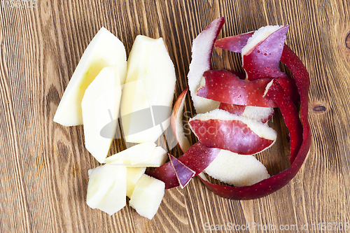 Image of Peeled red apple