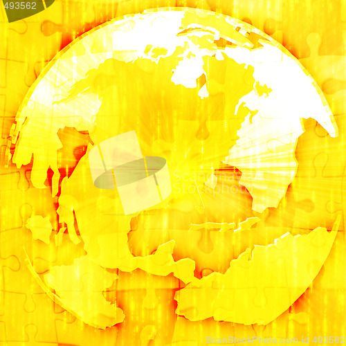Image of Globe of Americas