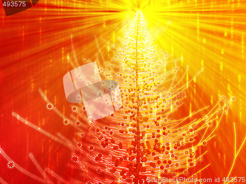 Image of Sparkly christmas tree illustration