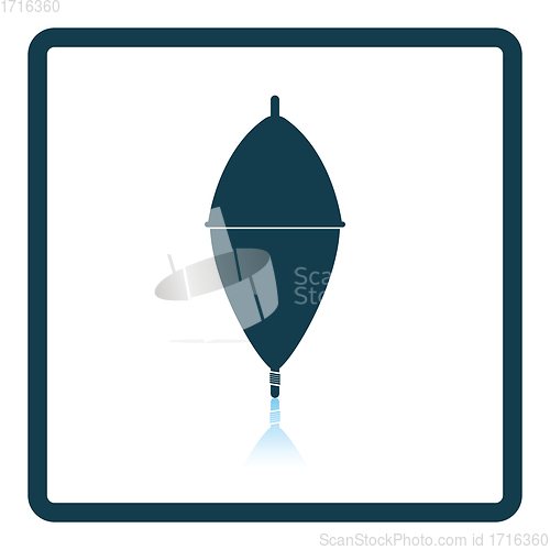 Image of Icon of float  on gray background, round shadow