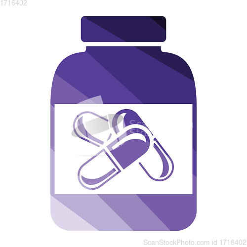 Image of Fitness pills in container icon