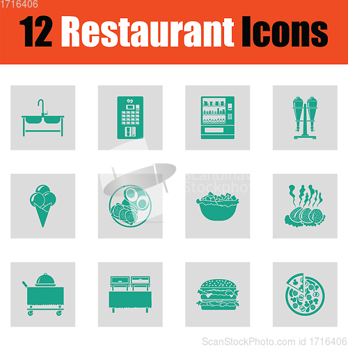 Image of Restaurant icon set