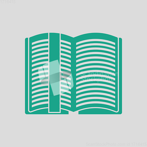 Image of Open book with bookmark icon