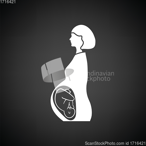 Image of Pregnant woman with baby icon