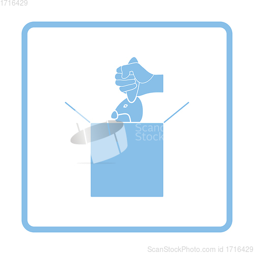 Image of Rabbit in magic box icon