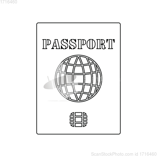 Image of Icon of passport with chip