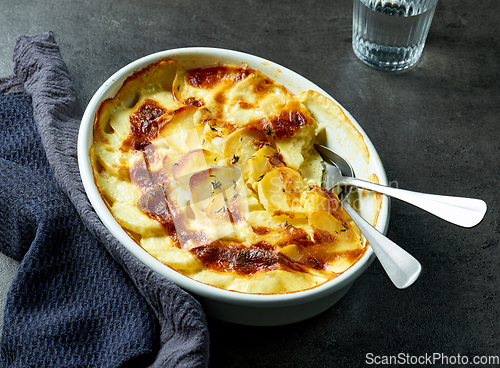 Image of freshly baked potato gratin