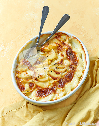 Image of freshly baked potato gratin