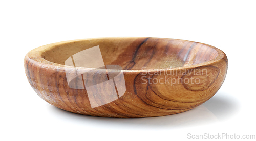 Image of empty olive wood bowl