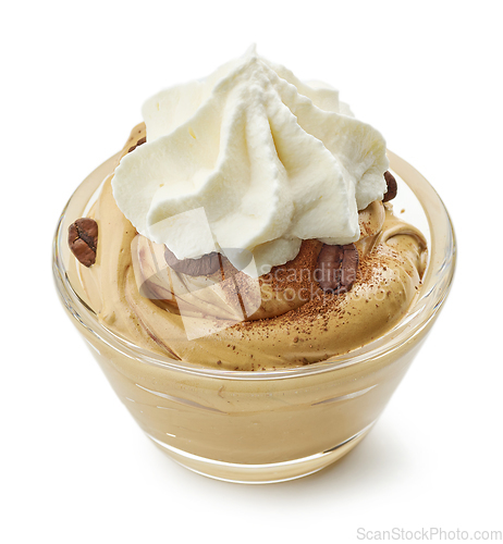 Image of caramel coffee cream mousse dessert