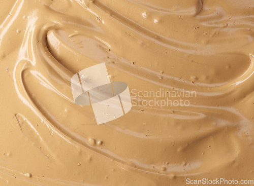 Image of whipped coffee and caramel dessert background