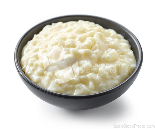 Image of bowl of gluten free rice and milk pudding