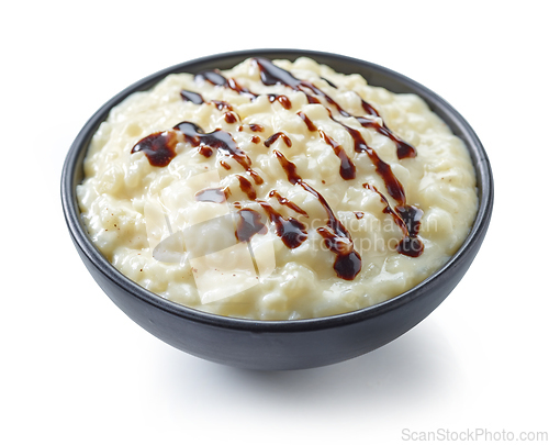 Image of bowl of rice milk pudding