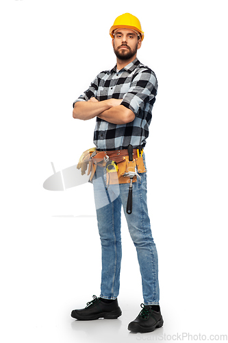 Image of male worker or builder with crossed arms