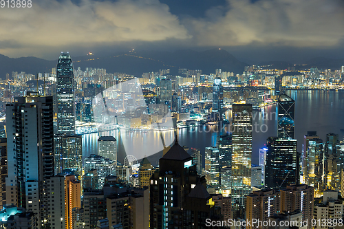 Image of Hong Kong skyline at night