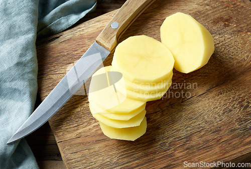 Image of fresh raw sliced potato