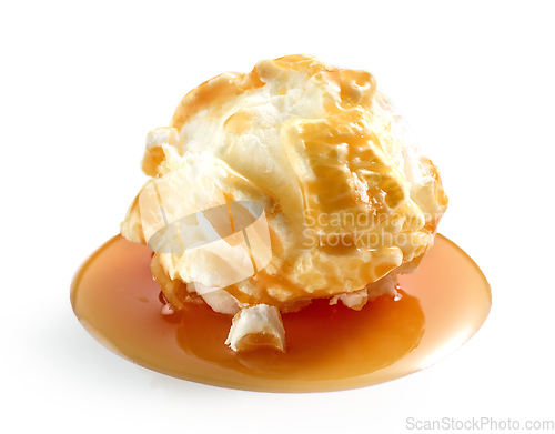 Image of caramel popcorn isolated