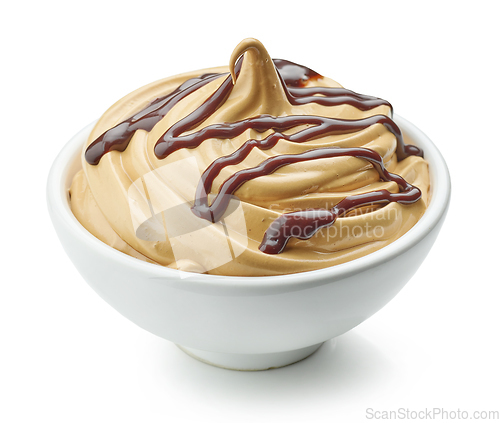 Image of bowl of whipped caramel coffee cream