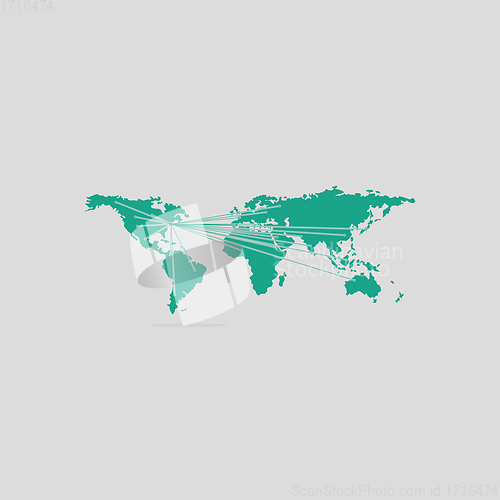 Image of Map with directions to all part of the World