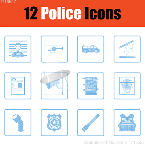 Image of Set of police icons