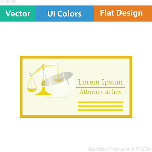 Image of Lawyer business card icon