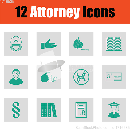 Image of Set of attorney icons