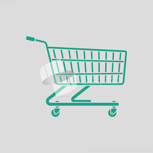 Image of Supermarket shopping cart icon
