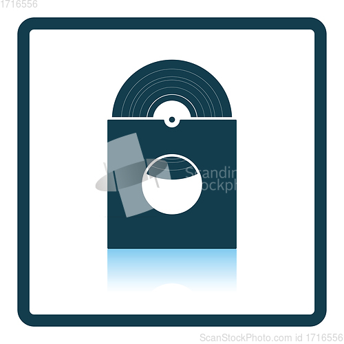 Image of Vinyl record in envelope icon