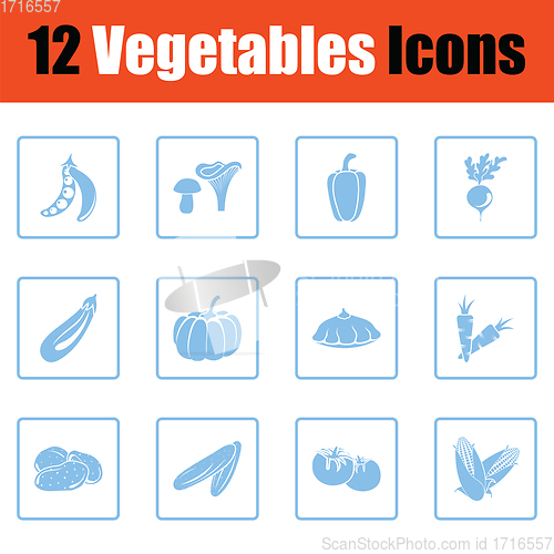 Image of Vegetables icon set
