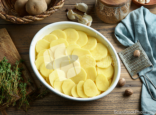 Image of process of making potato gratin