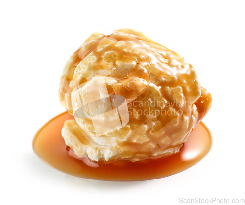 Image of caramel popcorn isolated