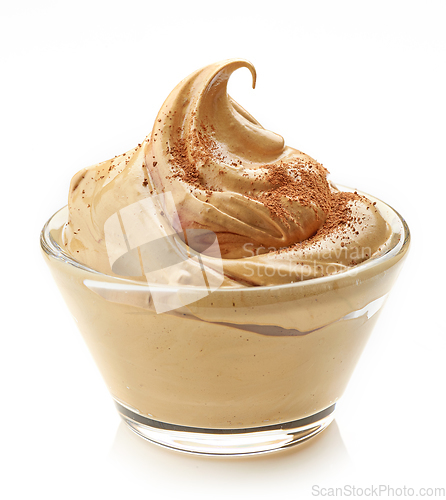 Image of whipped caramel and coffee mousse dessert