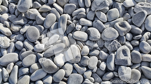 Image of Nature background from gray sea pebbles