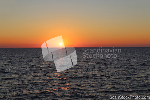 Image of Beautiful sunset on the sea