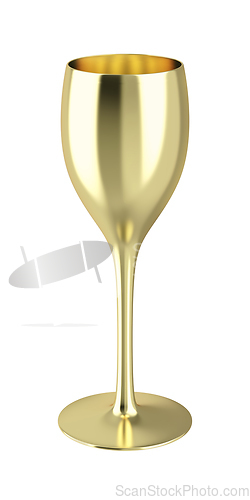 Image of Empty gold glass for wine
