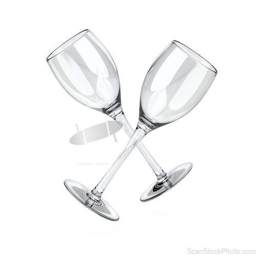 Image of Empty wine glasses