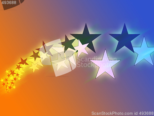 Image of Flying stars illustration