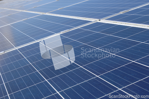 Image of Rows of solar panels