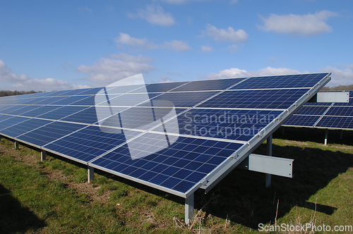 Image of Rows of solar panels