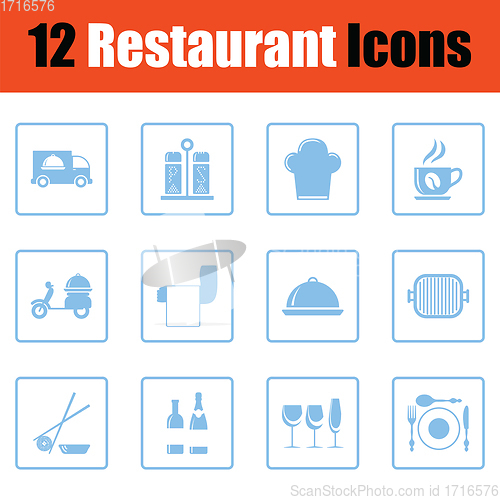 Image of Restaurant icon set