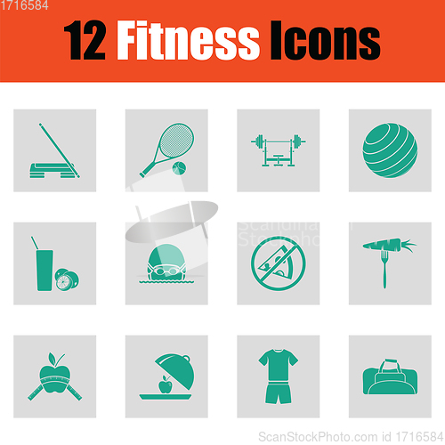 Image of Fitness icon set