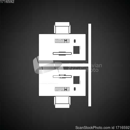 Image of Office table top view icon