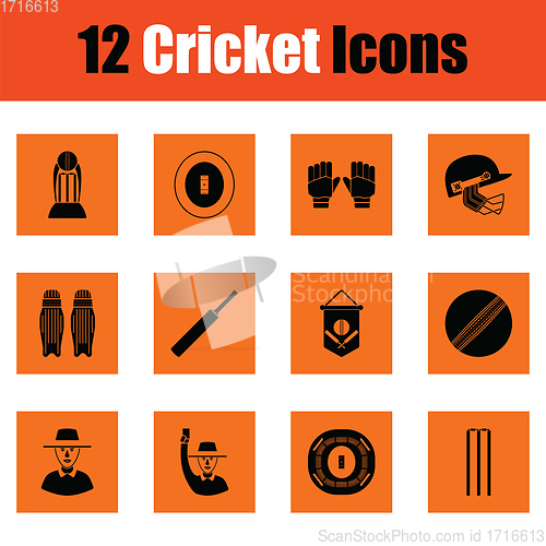 Image of Cricket icon set