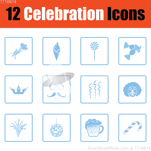 Image of Set of celebration icons