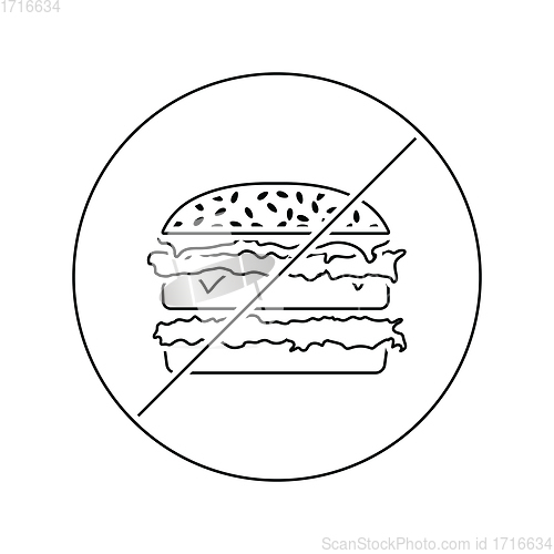 Image of Icon of Prohibited hamburger