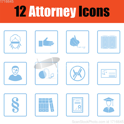 Image of Set of attorney icons