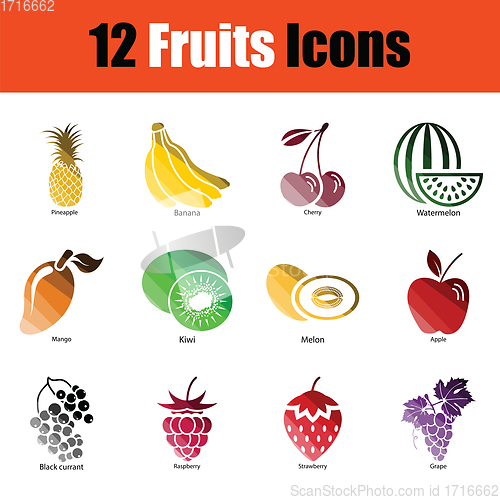 Image of Fruit icon set