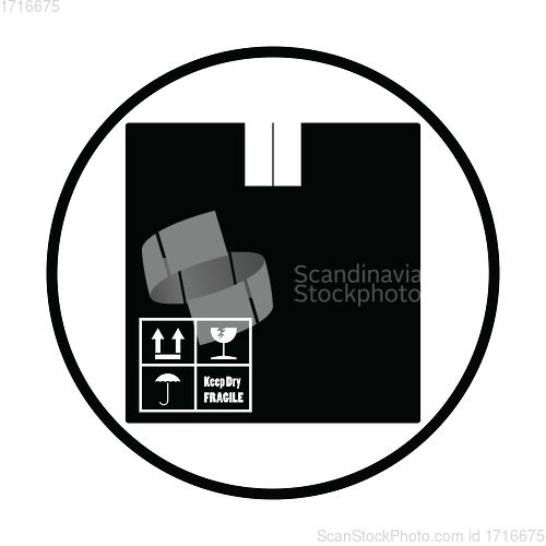 Image of Cardboard package box icon