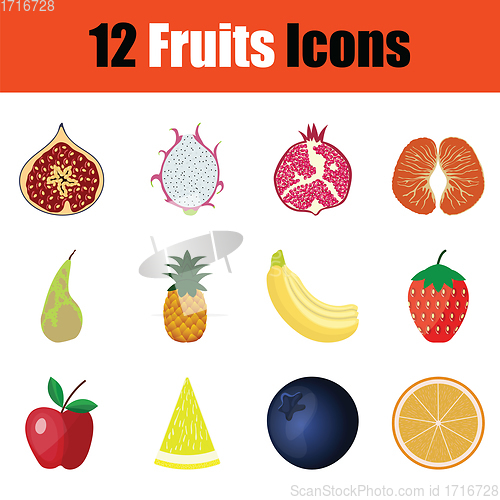 Image of Fruit icon set