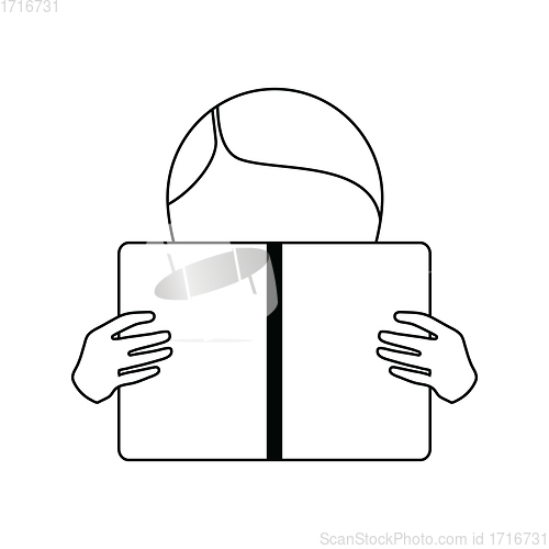 Image of Boy reading book icon
